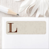 Damast Letter L - Rood Etiket (Insitu)