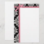 Damast & lint Stationery Briefpapier (Voorkant / Achterkant)