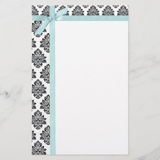 Damast & lint Stationery Briefpapier (Voorkant)