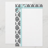 Damast & lint Stationery Briefpapier (Voorkant / Achterkant)