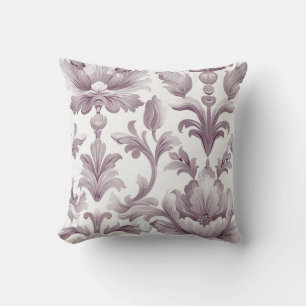 Damast luxe textuur pastel roze decor bloem kussen