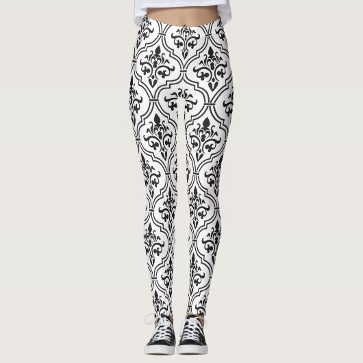  damast naadloos klassiek design leggings (Voorkant)