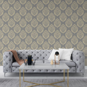 Damast naadloze luxe klassieke bloemmotief behang