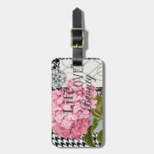 Damast Patroon Bloemen Decor  Bagagelabel (Voorkant verticaal)