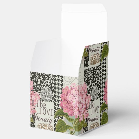 Damast Patroon Bloemen Decor Bedankdoosjes (Geopend)