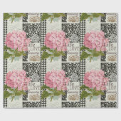 Damast Patroon Bloemen Decor  Cadeaupapier (Vlak)