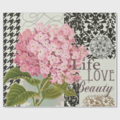 Damast Patroon Bloemen Decor  Cadeaupapier (Vlak)