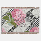 Damast Patroon Bloemen Decor  Deken (Voorkant)