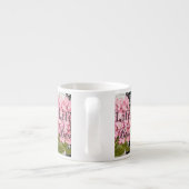 Damast Patroon Bloemen Decor Espresso Kop (Achterkant)