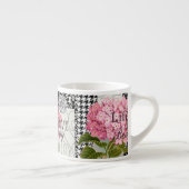Damast Patroon Bloemen Decor Espresso Kop (Rechts)