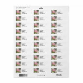 Damast Patroon Bloemen Decor  Etiket (Full Sheet)