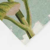 Damast Patroon Bloemen Decor  Fleece Deken (Hoek)