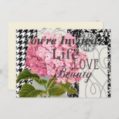 Damast Patroon Bloemen Decor  Kaart (Voorkant / Achterkant)