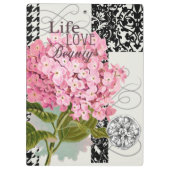 Damast Patroon Bloemen Decor  Klembord (Achterkant)