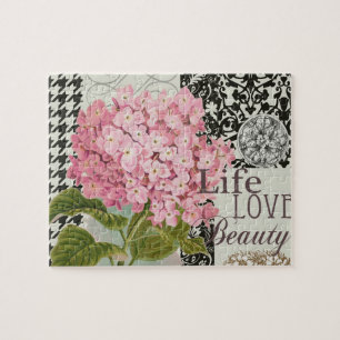 Damast Patroon Bloemen Decor  Legpuzzel
