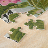 Damast Patroon Bloemen Decor Legpuzzel (Zijkant)