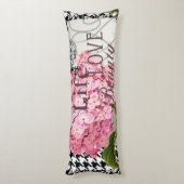 Damast Patroon Bloemen Decor Lichaamskussen (Achterkant (Verticaal))