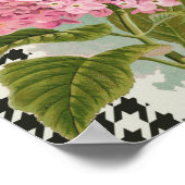 Damast Patroon Bloemen Decor  Poster (Hoek)