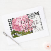 Damast Patroon Bloemen Decor  Rechthoekige Sticker (Envelop)