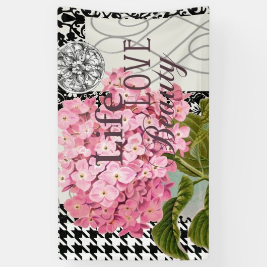 Damast Patroon Bloemen Decor  Spandoek (Verticaal)