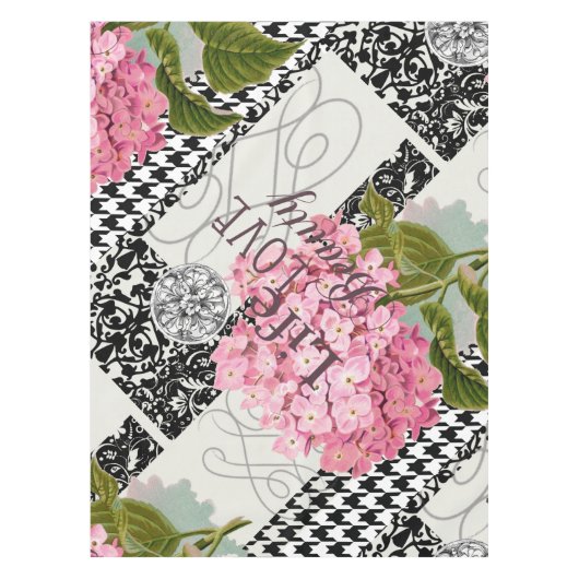 Damast Patroon Bloemen Decor  Tafelkleed (Voorkant)