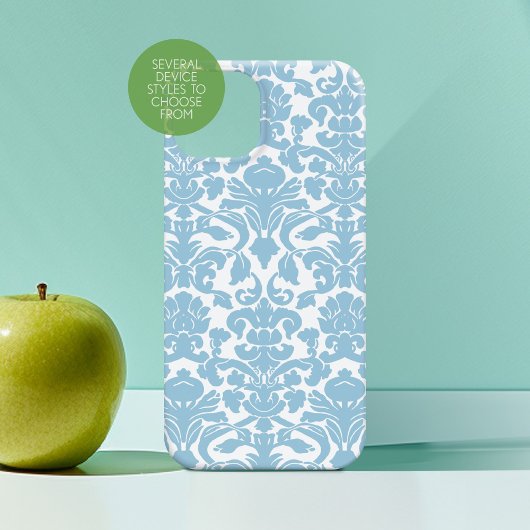  damast patroon - lichtblauw Case-Mate iPhone case