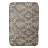  damast patroon met grungy finish - bruin badmat (Voorkant Verticaal)