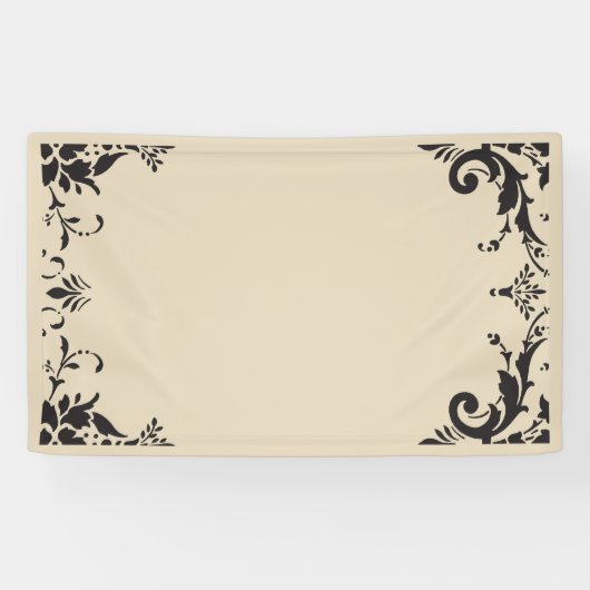 Damast rand foto achtergrond spandoek (Horizontaal)