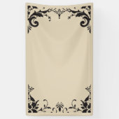 Damast rand foto achtergrond spandoek (Verticaal)