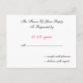 damast RSVP Uitnodiging Briefkaart (Achterkant)
