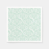 Damast Saliegroen Schattig Leuk  Servet (Voorkant)