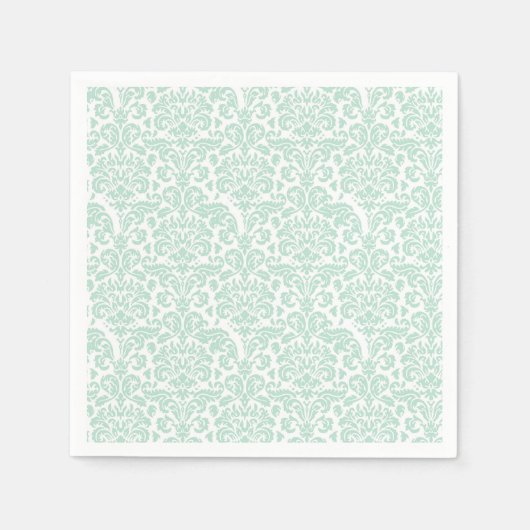 Damast Saliegroen Schattig Leuk  Servet (Voorkant)