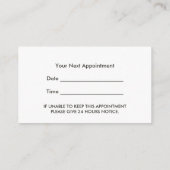  damast salon: Haarstyliste afspraak Afsprakenkaartje (Achterkant)