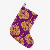  damast sierpatroon. kleine kerstsok (Voorkant (Hangend))