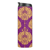  damast sierpatroon. thermosbeker (Geroteerd rechts)