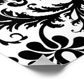 Damast Swirl Bruiloftspatroon 2 Poster (Hoek)