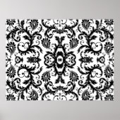 Damast Swirl Bruiloftspatroon 2 Poster (Voorkant)
