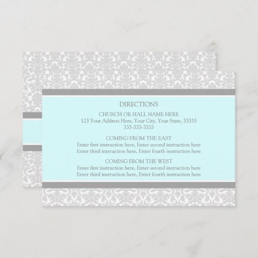 Damast van de Kaarten van de Richting van het (Voorkant / Achterkant)