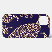 Damast vintage paisley meisjesachtig bloemmotief h Case-Mate iPhone case (Achterkant (horizontaal))