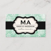 Damast / Water Color (groen) Visitekaartje (Voorkant)