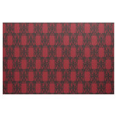 Damast  zwart-rood ontwerp stof (Yard (91,4 cm))