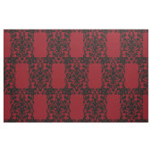 Damast  zwart-rood ontwerp stof (Fat Quarter)