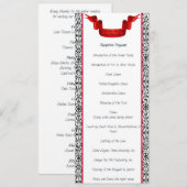 Damasten bruiloftsreceptieprogramma programmakaart (Voorkant / Achterkant)