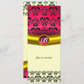 DAMASTEN EDELSTEEN MONOGRAM KAART (Voorkant / Achterkant)