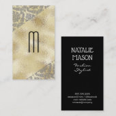 Damastpatroon | Goud Folie Visitekaartje (Voorkant / Achterkant)