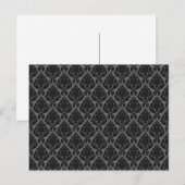 Damastpatroon (grijs & zwart) briefkaart (Voorkant / Achterkant)