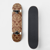 Damastpatroon op verloopachtergrond persoonlijk skateboard (Voorkant)