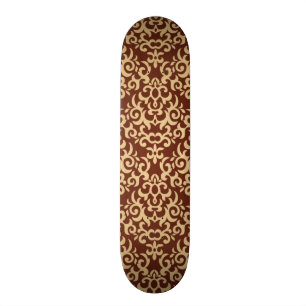 Damastpatroon op verloopachtergrond persoonlijk skateboard