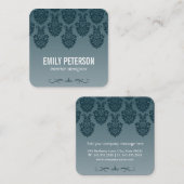 Damastpatroon Vierkante Visitekaartje (Voorkant / Achterkant)