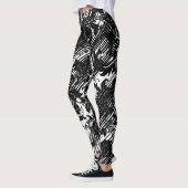 Damastpatroon | Zwart & Wit Leggings (Links)